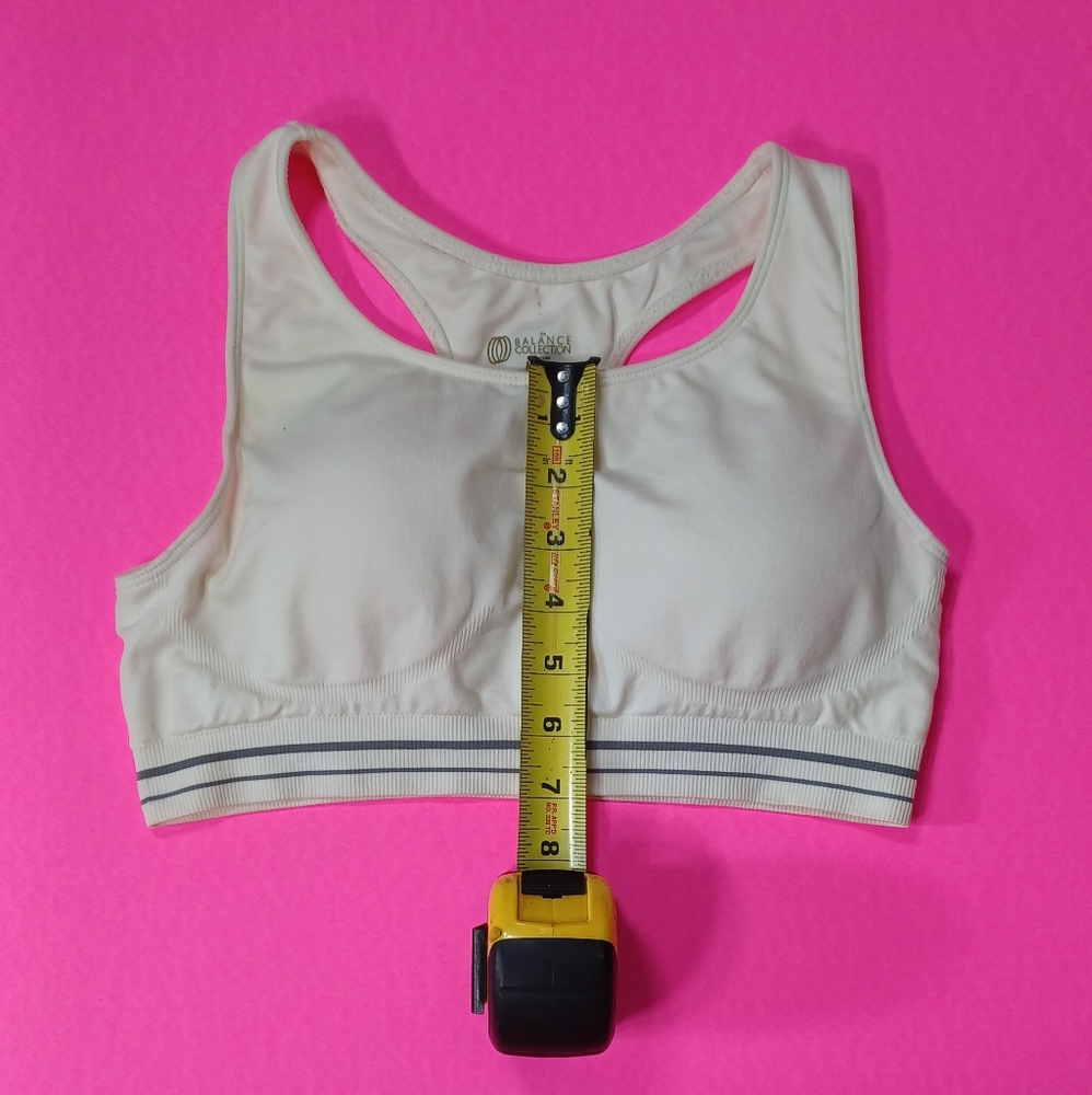 Balance Collection. Racerback White with gray stripes M - Picture 5 of 8
